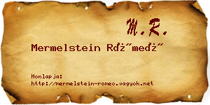 Mermelstein Rómeó névjegykártya